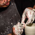 Jaejun Lee at work in his studio 2019